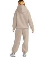 Full Size Kangaroo Pocket Hoodie and Joggers Set Plus Size thumbnail 2