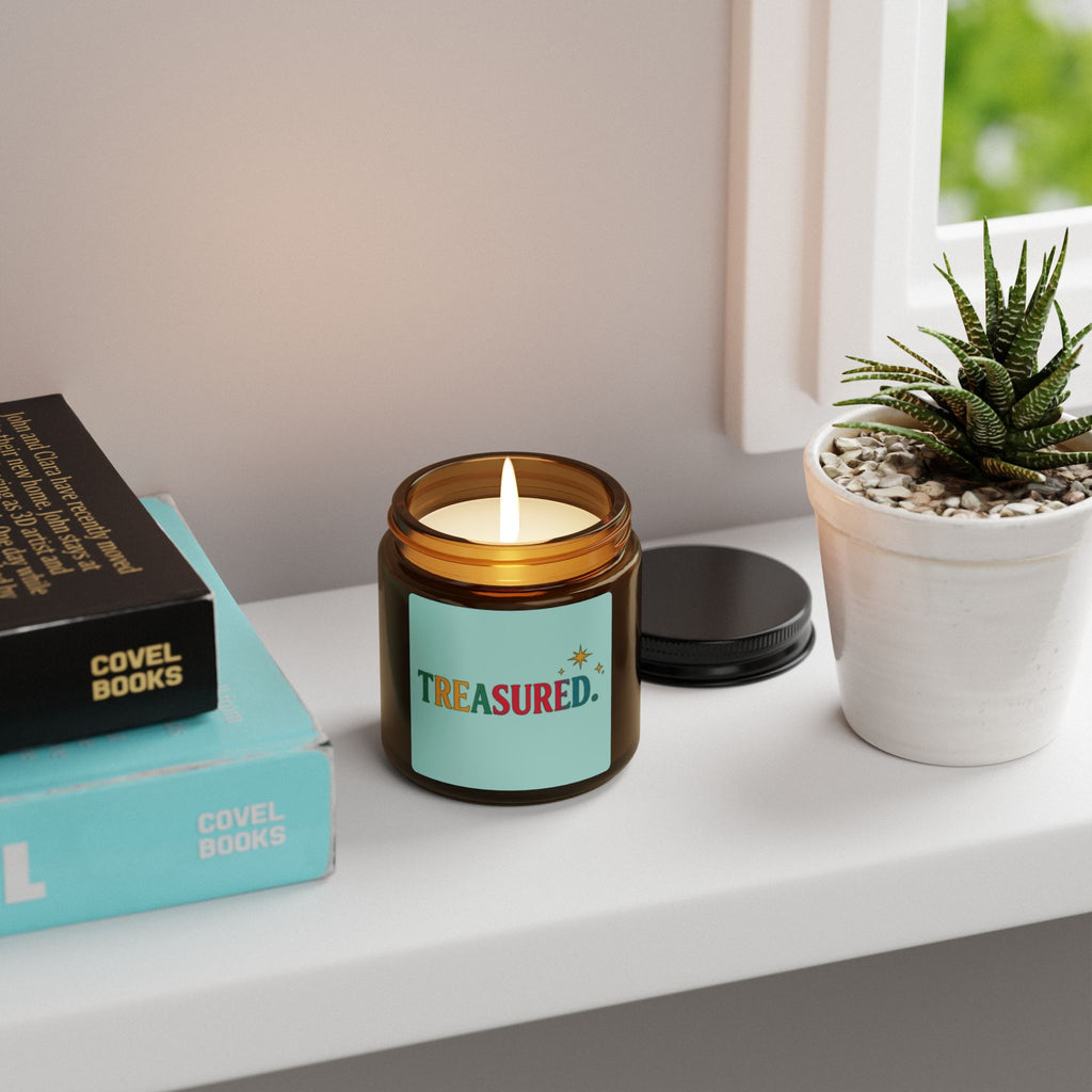 Treasured Scented Soy Candle — Amber Jar (Multi-Size)