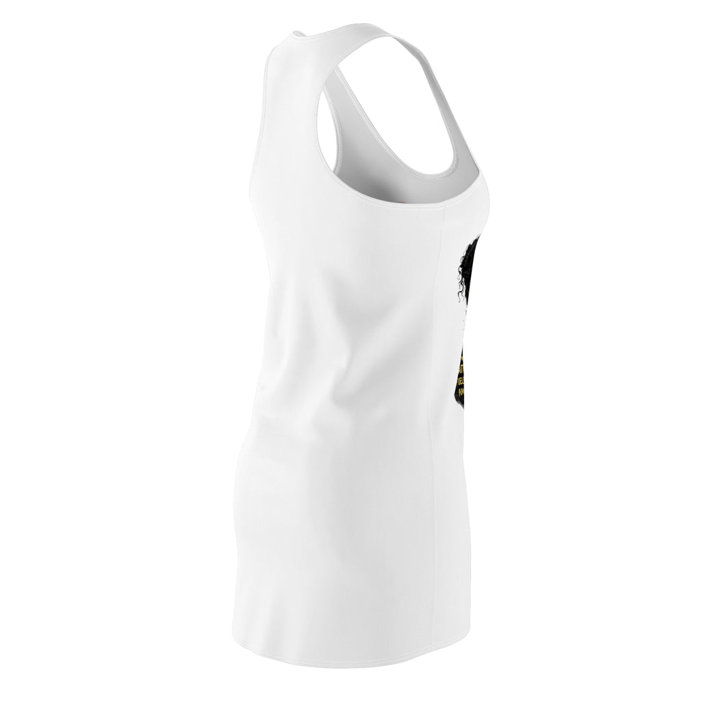 Peace and Progress Racerback Dress – Empowerment Graphic Dress for Women