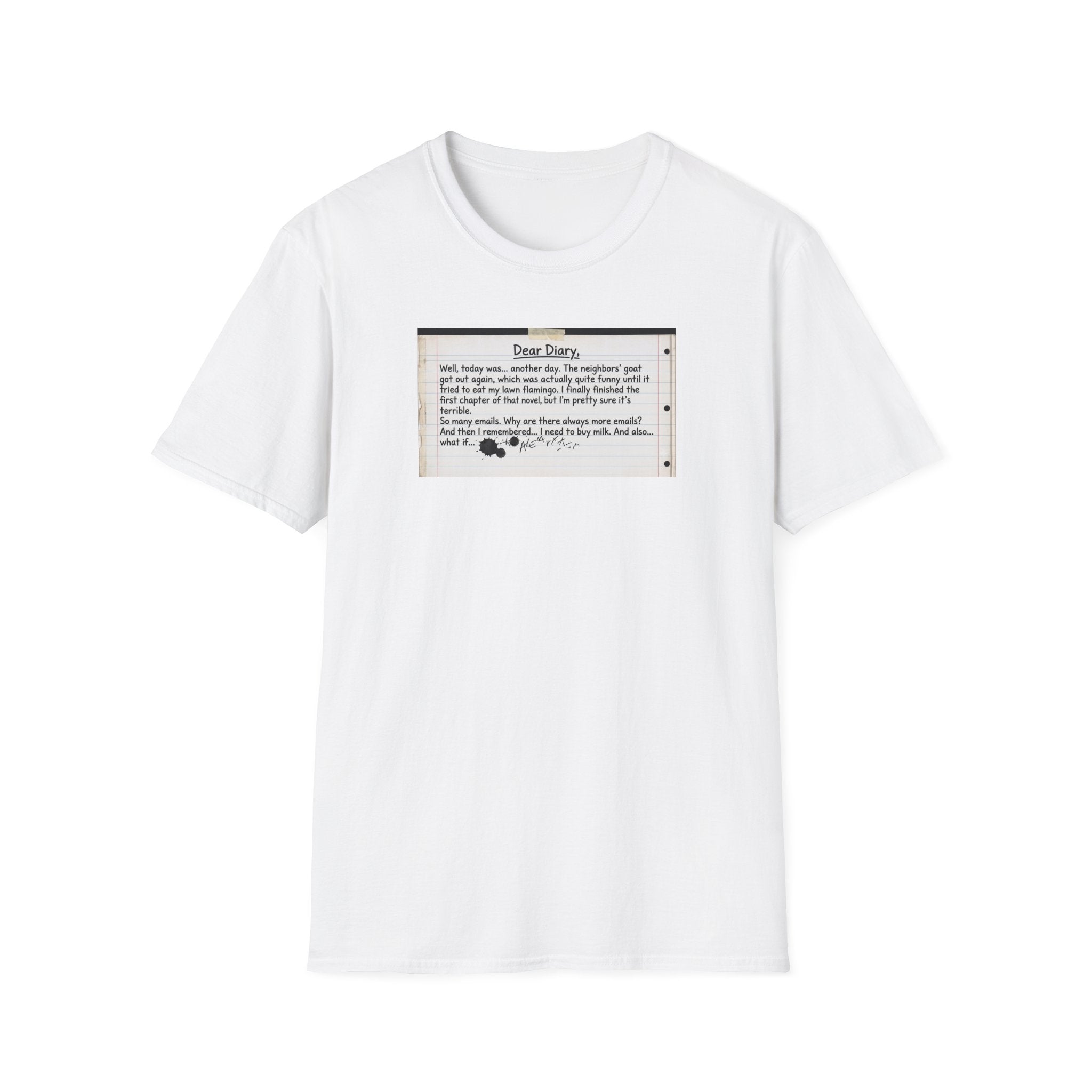 T‑Shirt — Funny "Dear Diary" Journal Quote Tee (Relatable Humor Gift)