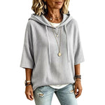 Solid-color Hoodie With Double Hoods And A Drawstring thumbnail 8