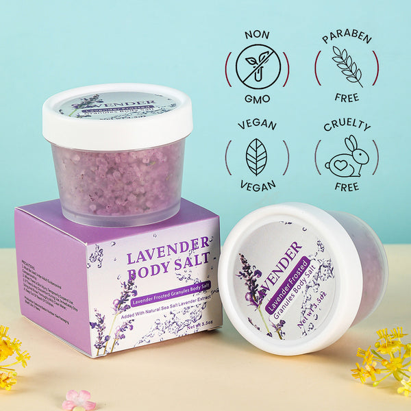 Lavender Dried Flower Fragrance Bath Salts | Exfoliating Body Salt | 100g