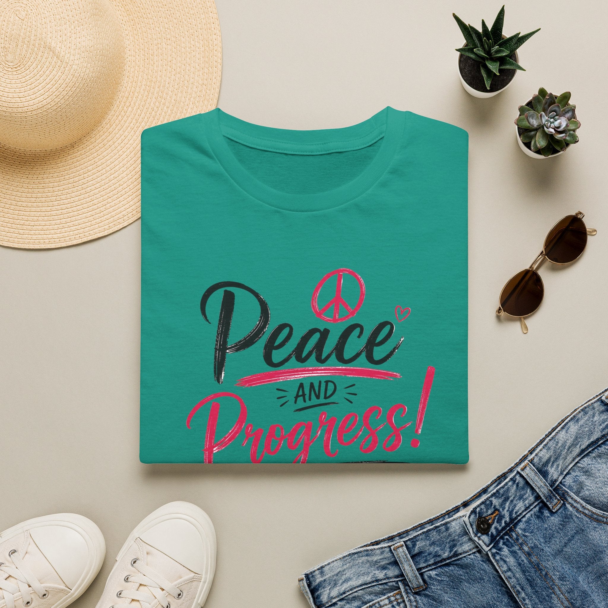 Peace & Progress Unisex Softstyle Tee | 12 Colors, S–4XL