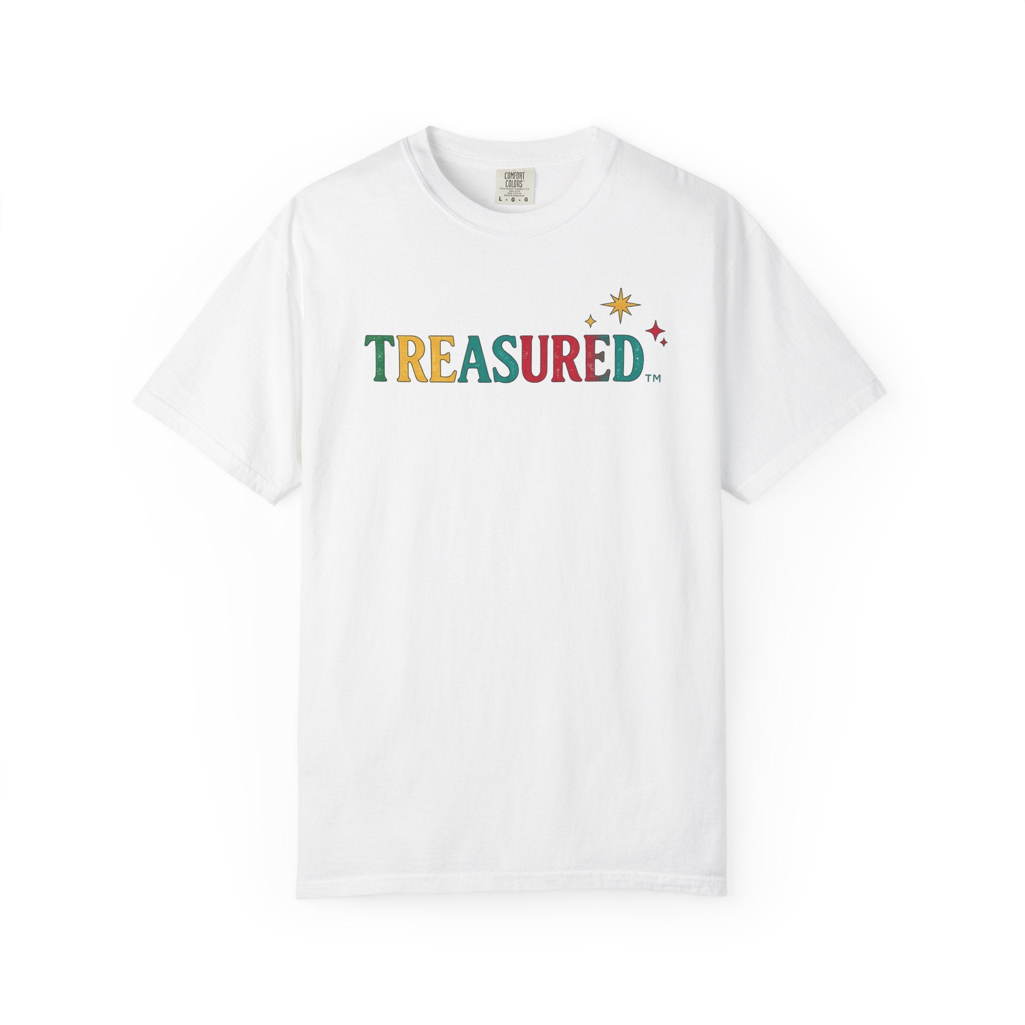 Treasured T-Shirt — Colorful Retro Text Graphic Tee