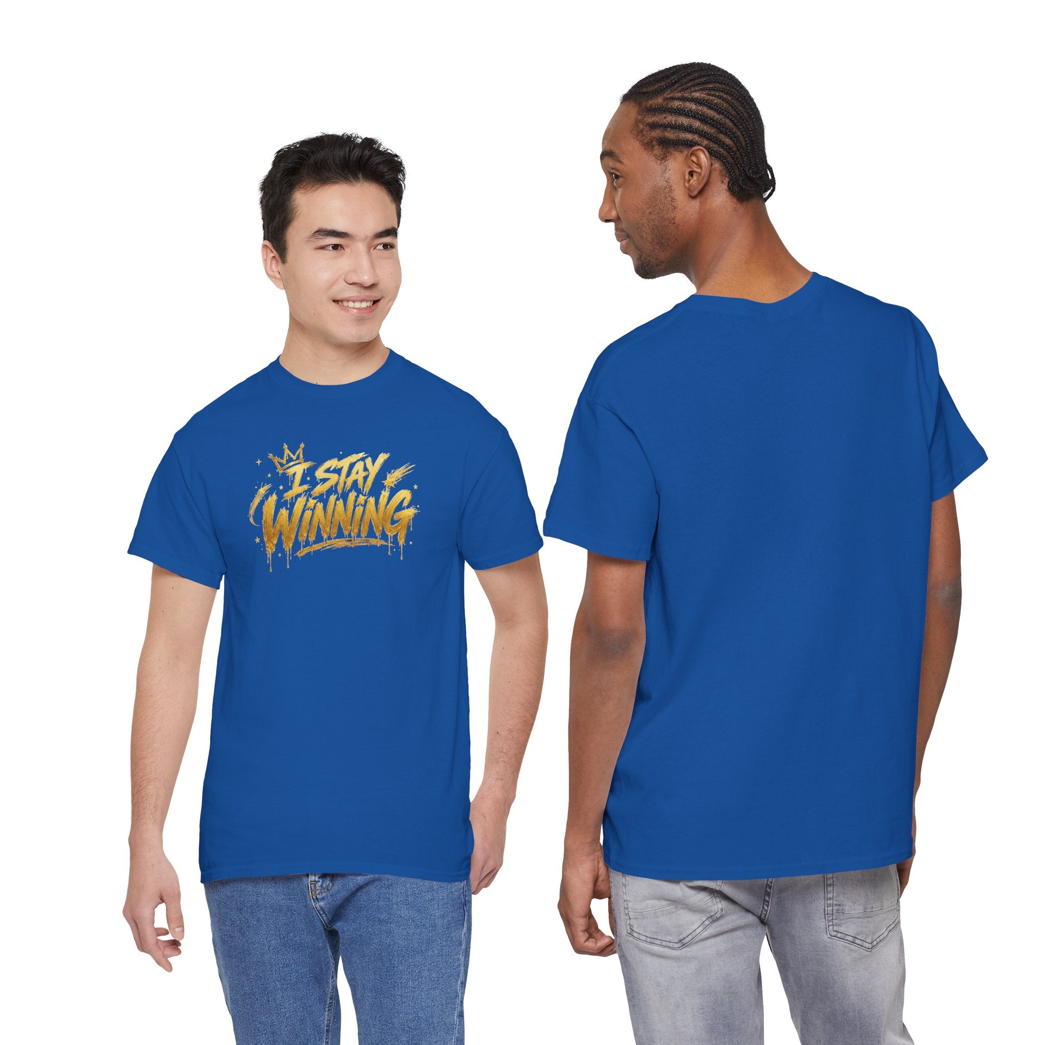 I Stay Winning T‑Shirt — Motivational Gold Script Tee