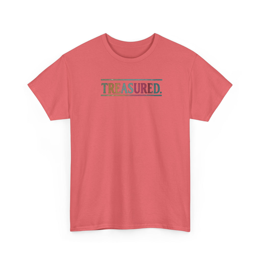 Treasured Rainbow Tee – Inspirational 'TREASURED' Graphic T-Shirt