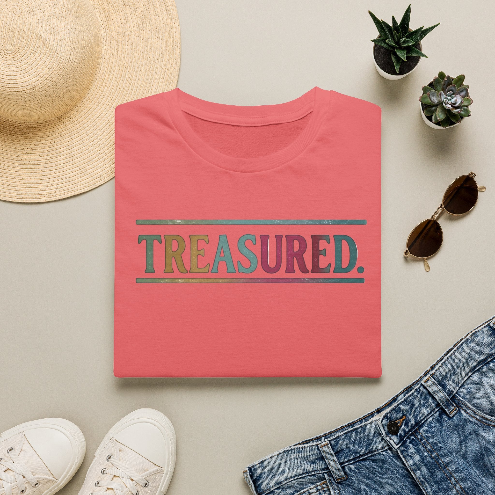 T-Shirt — 'Treasured' Colorful Retro Graphic Tee