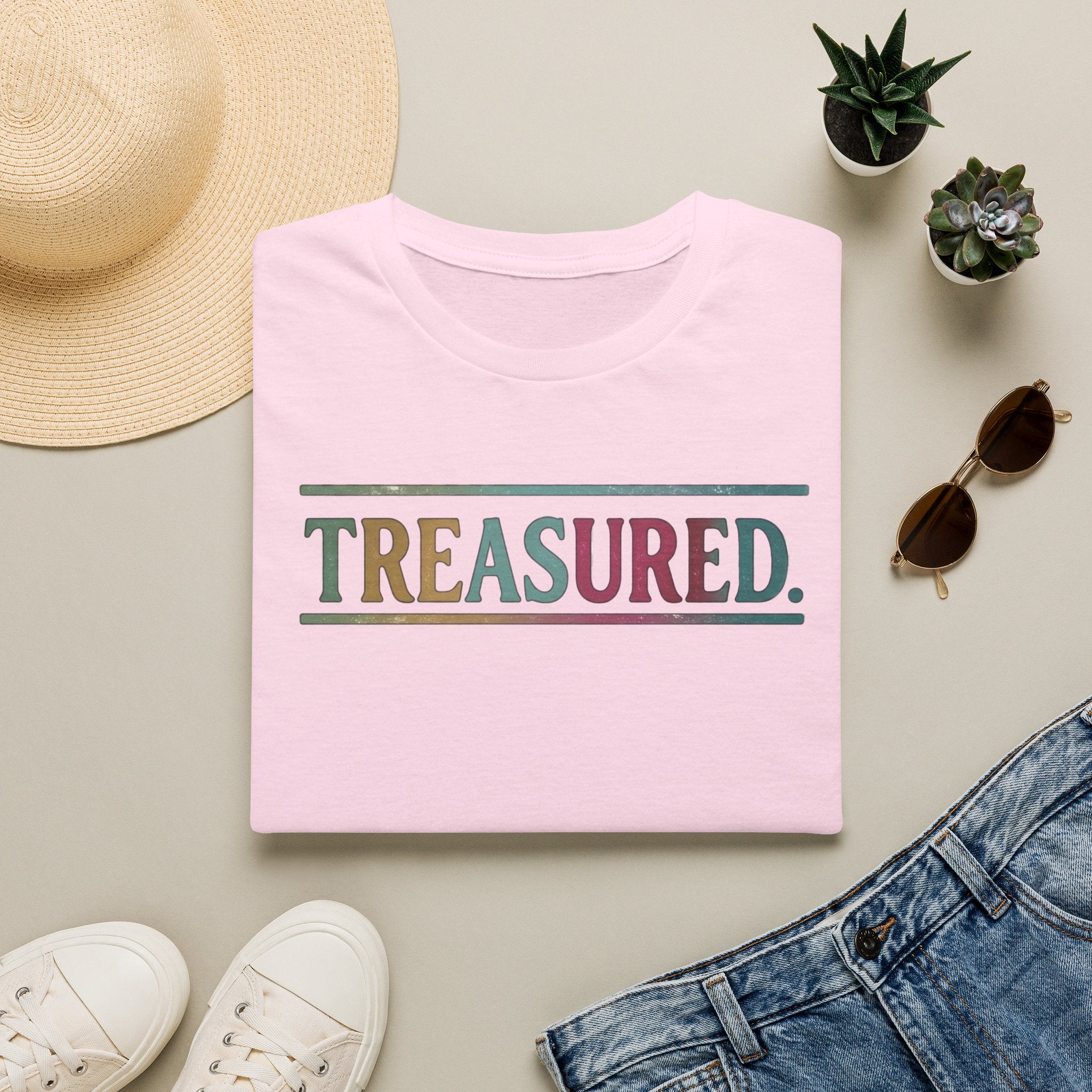 T-Shirt — 'Treasured' Colorful Retro Graphic Tee