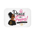 Peace and Progress Bath Mat — "Built on Faith, Fueled by Ambition" Inspirational Bathroom Rug