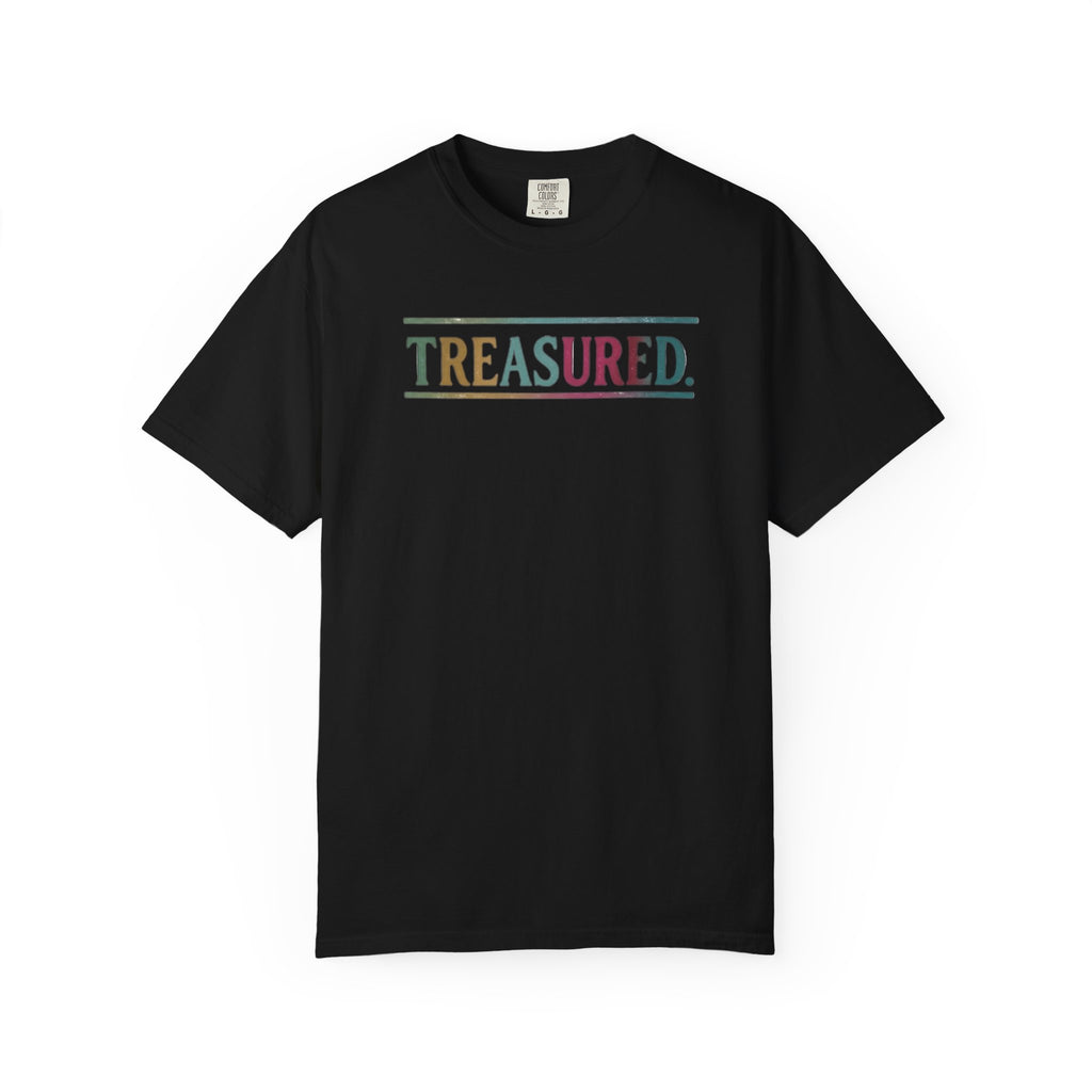 Treasured T-Shirt — Retro Multicolor Typography Tee