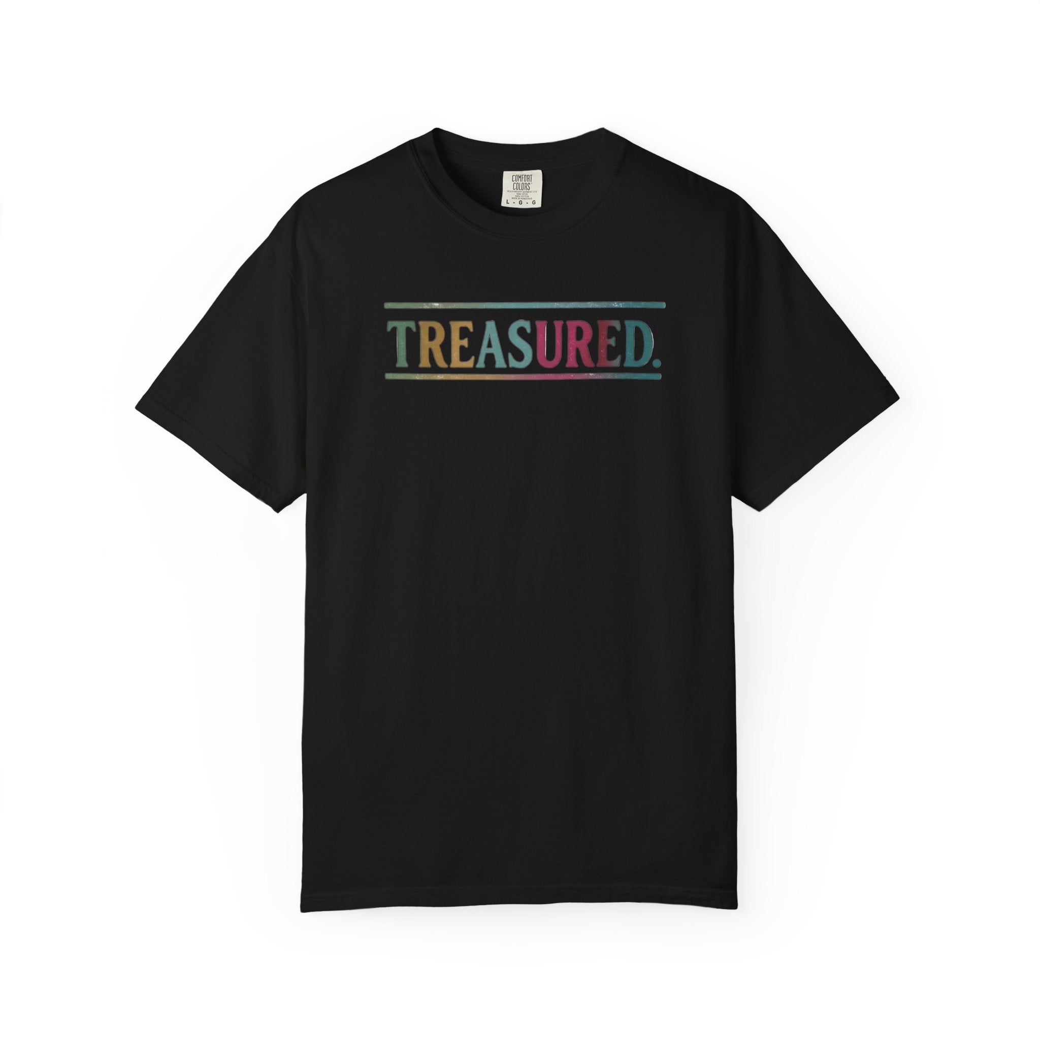 Treasured T-Shirt — Retro Multicolor Typography Tee