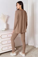 Basic Bae Full Size V-Neck Soft Rayon Long Sleeve Top and Pants Lounge Set thumbnail 16