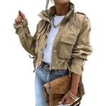 Women's Long-Sleeve Mandarin Collar Biker Jacket thumbnail 4
