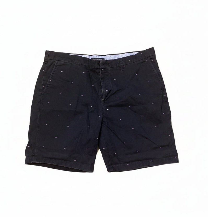 Tommy Hilfiger Navy Micro Print Chino Shorts