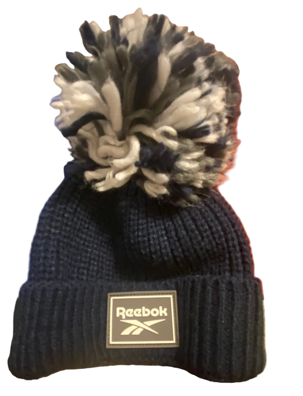 Reebok Baby Navy Ribbed Pom-Pom Beanie (0-3 Months)