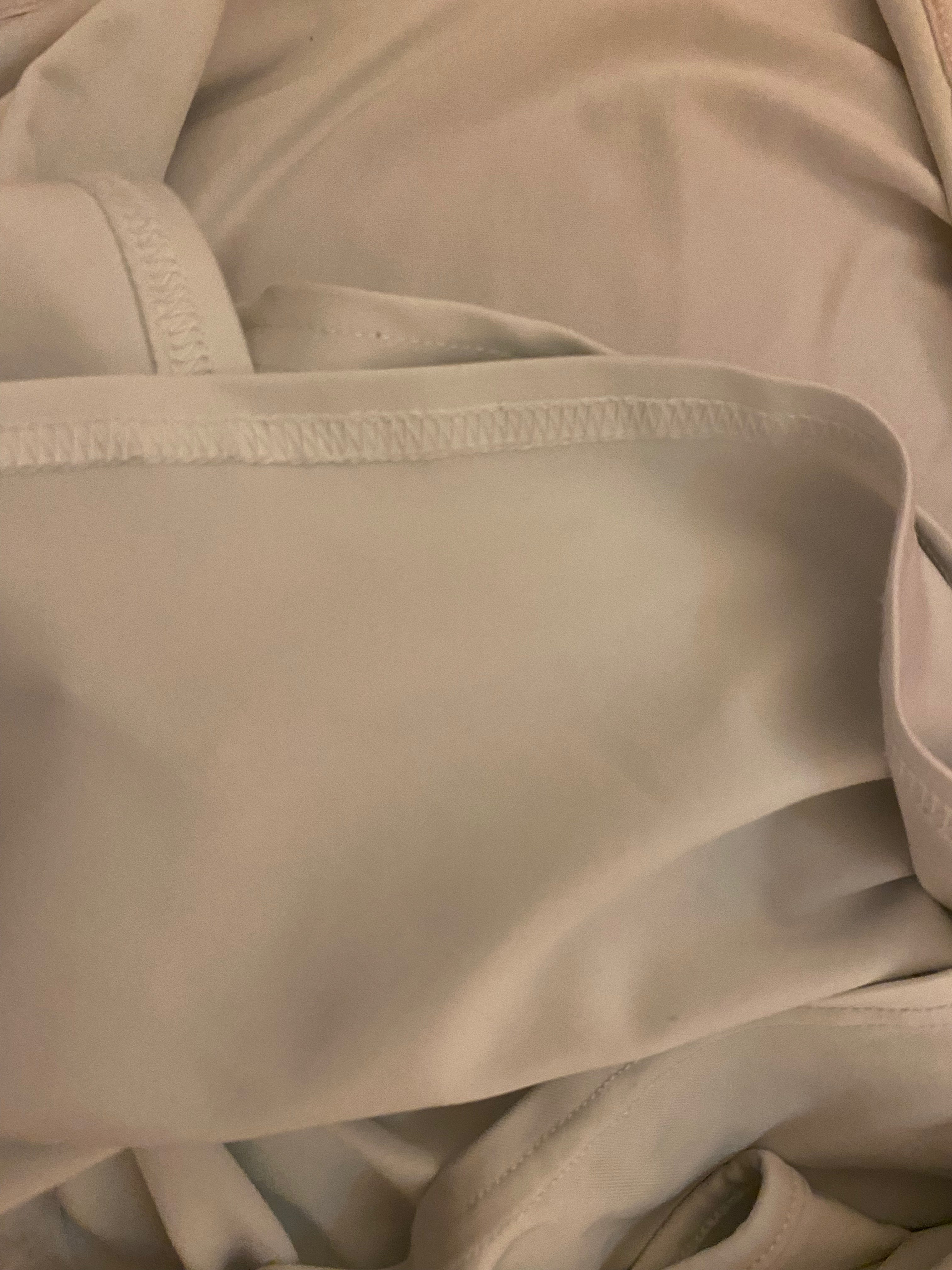 Bebe White Satin Slip Dress — Size Medium