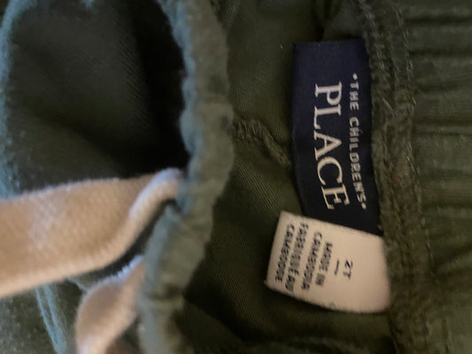 Toddler Boys' Green Cargo Shorts – Size 2T