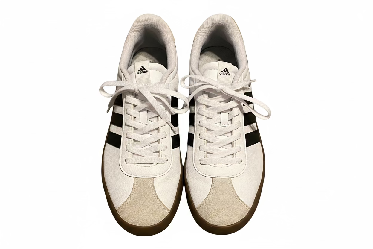 Adidas VL Court Sneakers | White & Black | Size 13