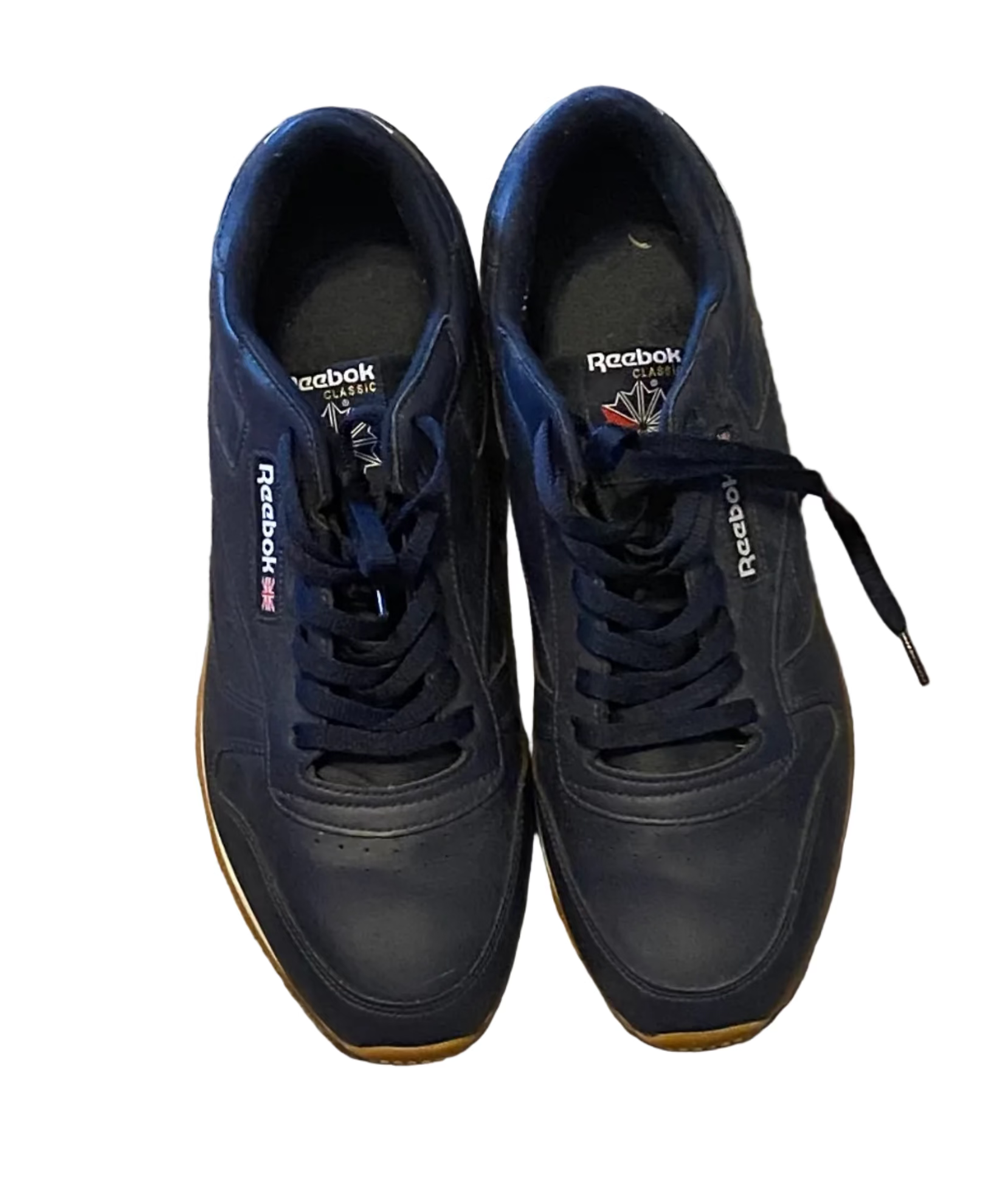 Reebok Classic Leather Sneakers — Navy Blue | Men's Size 13 | Preloved