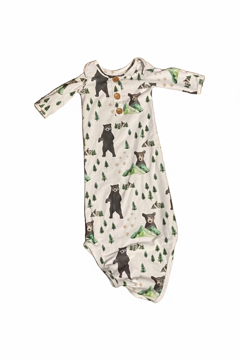 Pre-Loved Baby Dress Sleeper Gown (0-3 months)