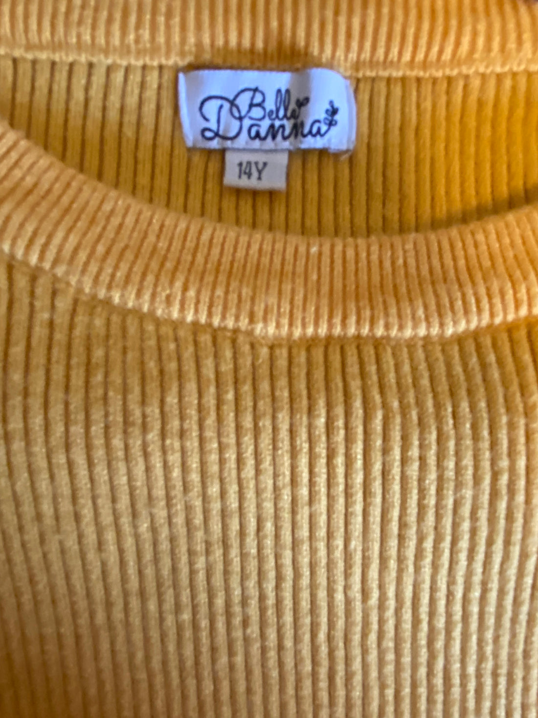 Teen Mustard Yellow Ruffle Sweater Dress