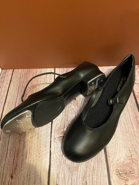 Theatricals Black Leather Tap Shoes – Mary Jane Strap with Metal Taps