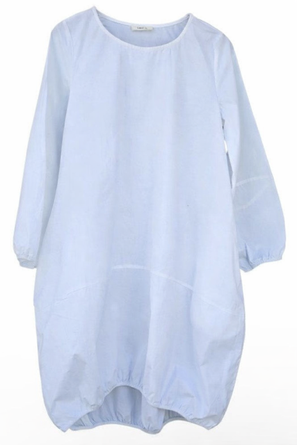 White Linen Bubble Mini Dress