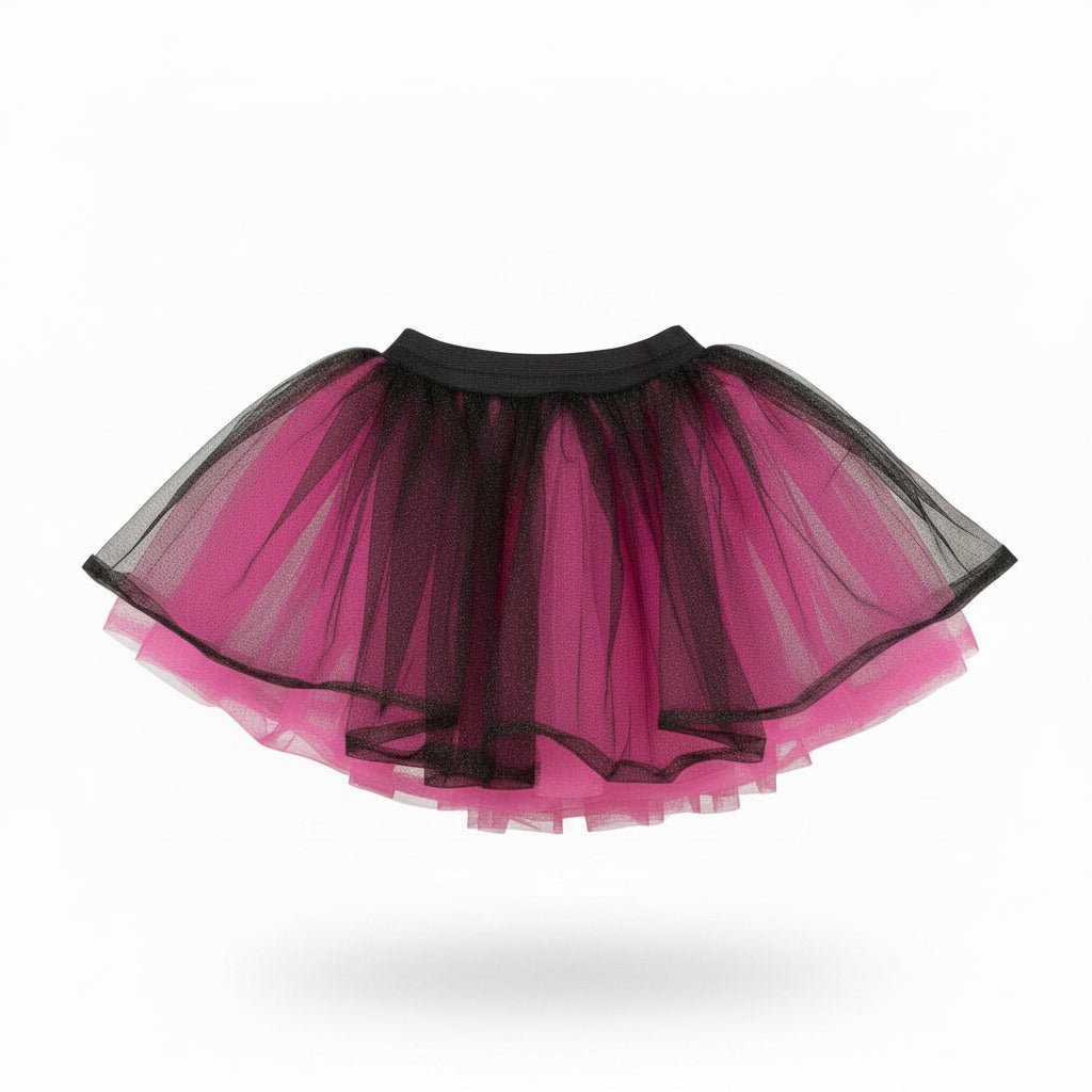 Pink & Black Layered Tutu Skirt