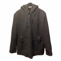 Dark Gray Hooded Winter Pea Coat