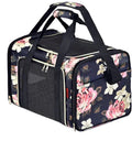 Floral Pet Carrier Bag — Small to Medium Dog or Cat, Up to 20 lbs