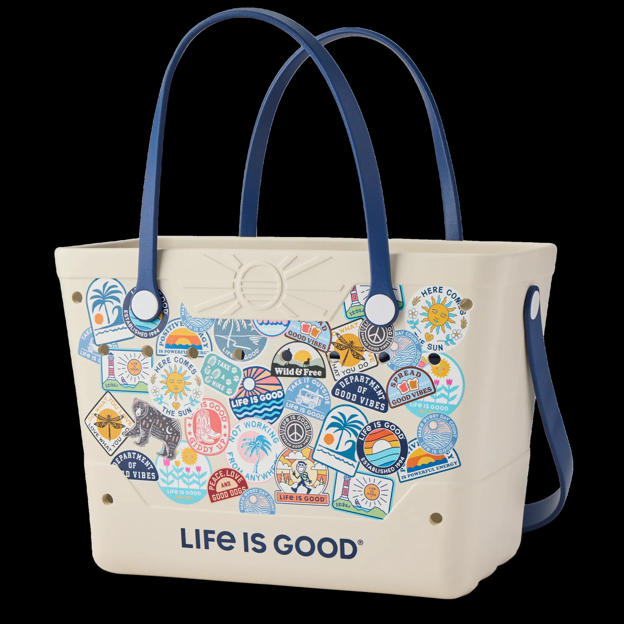 Life is Good Beachcomber Bag Birch White