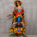 Rayon Engineered-Print Beach Robe ¨C Vacation Bikini Cover-Up, Women’s Swimsuit Outerwear