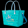 Life is Good Beachcomber Bag Teal Green