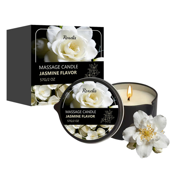 Aromatherapy Massage Candle | Melting Body Oil Candle | Jasmine & Lavender
