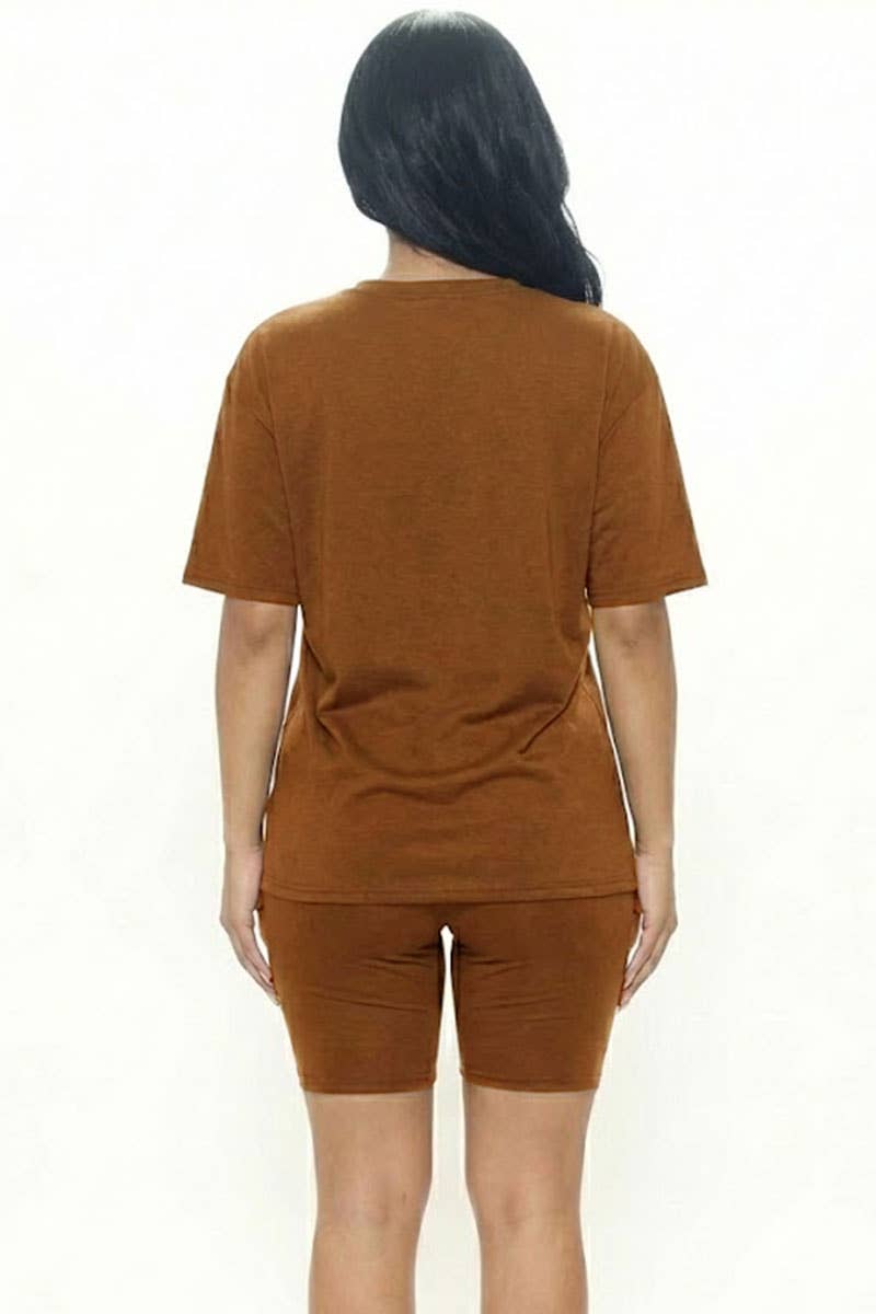 Loose Fit Top & Bike Shorts Set