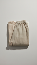 Linen loungewear set with relaxed drape