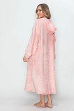 Double Take Full Size Pocketed Hooded Midi Lounge Dress thumbnail 3