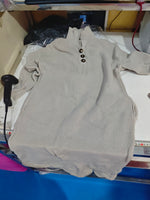 Long-sleeved Sweater Dress Fashion Warm Stand-up Collar V-neck Button Pullover Dresses Winter Casual Commuting Women's Clothing thumbnail 10