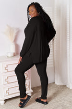 Basic Bae Full Size V-Neck Soft Rayon Long Sleeve Top and Pants Lounge Set thumbnail 10