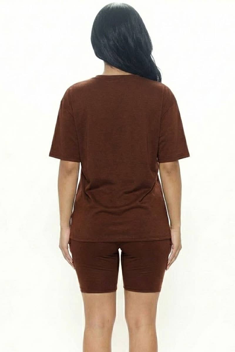 Loose Fit Top & Bike Shorts Set