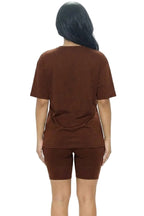 Loose Fit Top & Biker Shorts Set