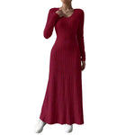 Slim-Fit V-Neck Sweater Dress thumbnail 1