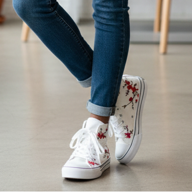Cherry Blossom Sneakers Lifestyle