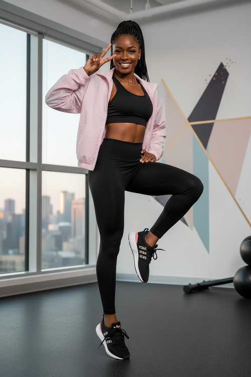 College-Aged Fit Black Woman