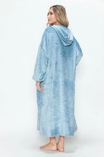 Double Take Full Size Pocketed Hooded Midi Lounge Dress thumbnail 17