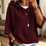 Solid-color Hoodie With Double Hoods And A Drawstring thumbnail 3