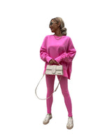 Oversized Sweatshirt & Leggings Set | Crew Neck Long-Sleeve Two-Piece for Women thumbnail 7