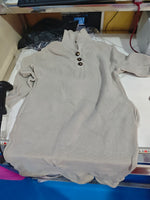 Long-sleeved Sweater Dress Fashion Warm Stand-up Collar V-neck Button Pullover Dresses Winter Casual Commuting Women's Clothing thumbnail 8