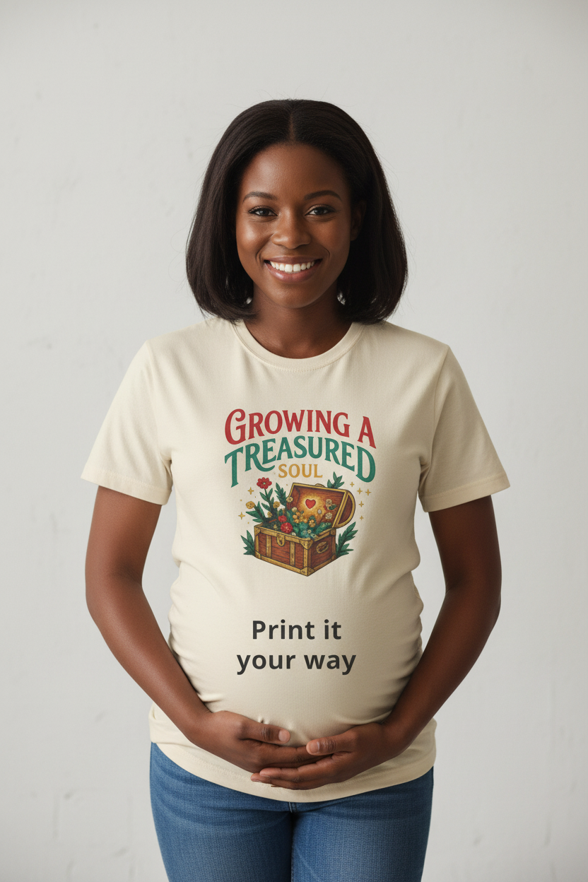Growing a Treasured Soul T-Shirt — Inspirational Floral Treasure Chest Tee
