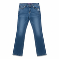 Teen girls medium blue wash straight leg jeans size 14